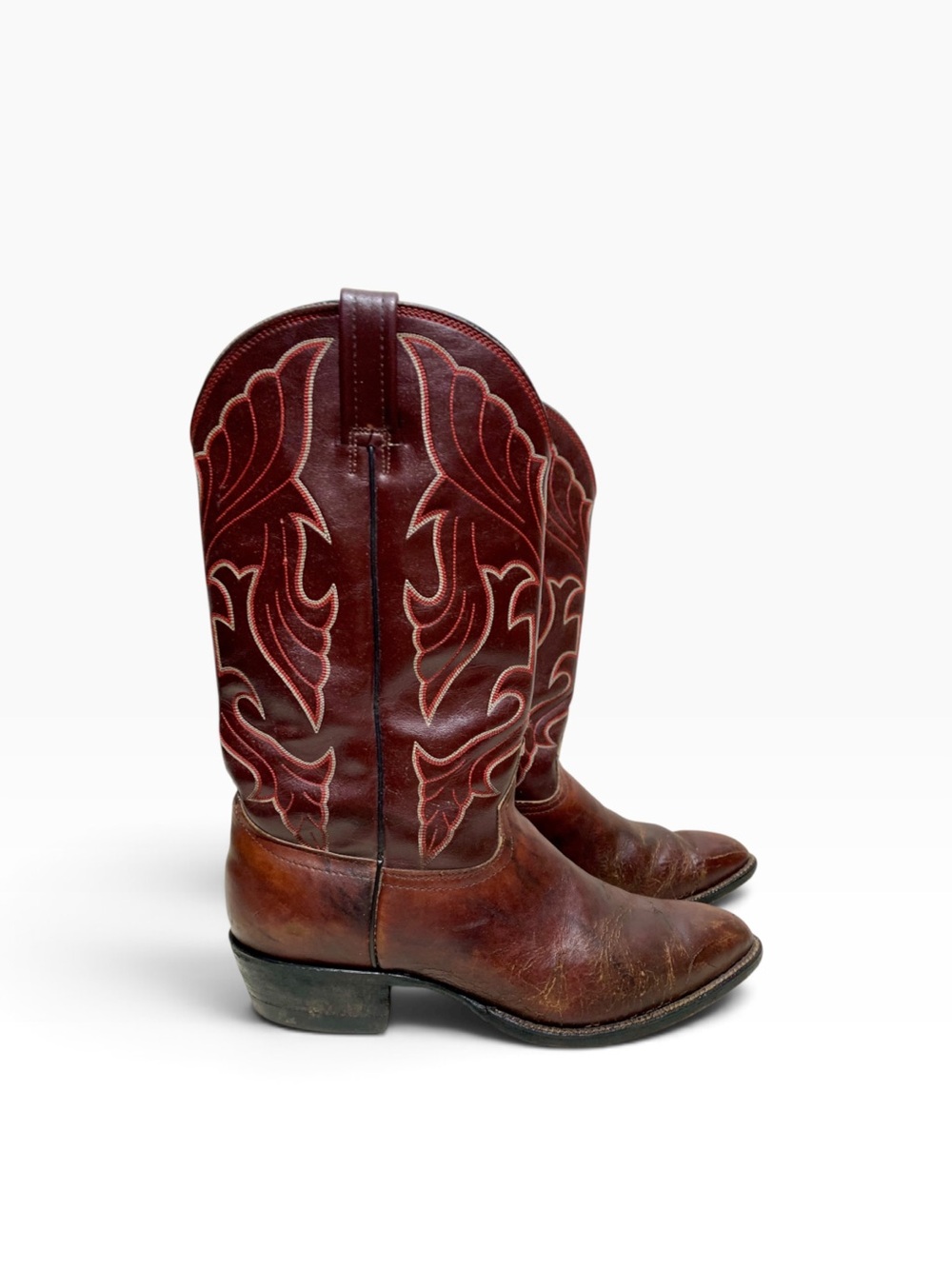 Men's Tony Mora (Spain) Distressed Leather Western Cowboy Boots Sz 10
